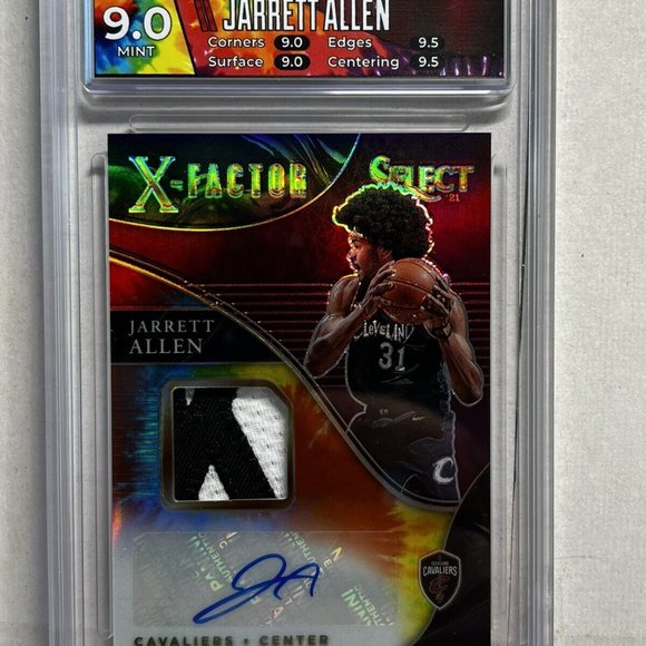 2020-21 Panini Select Jarrett Allen X-Factor Signatures XF-JAL Tie-Dye #3/25 HGA - Picture 1 of 2